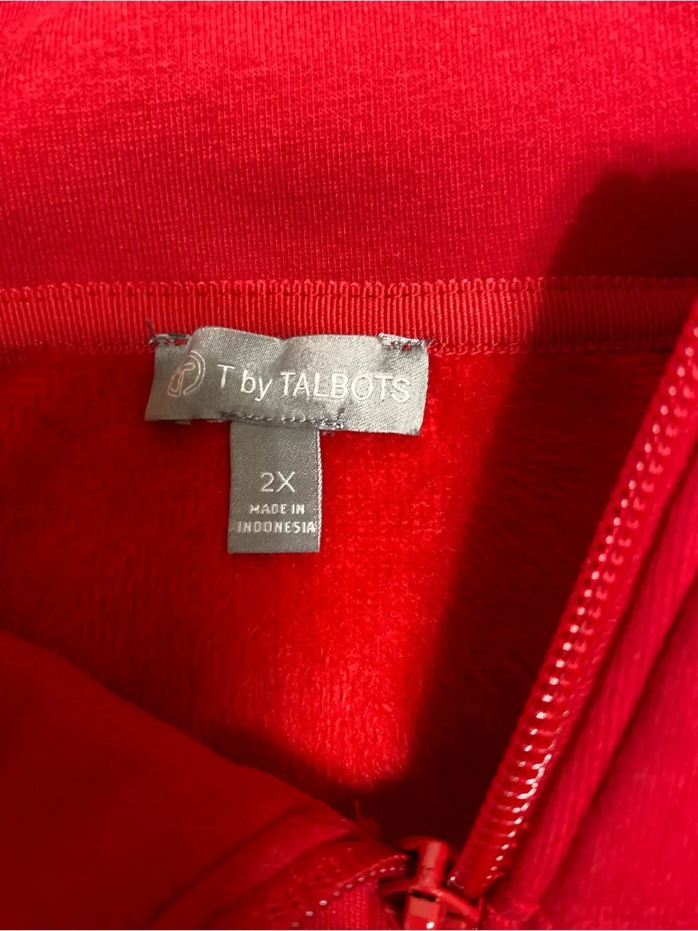 T by Talbots Red Quarter Zip Pullover 2X